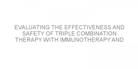 Evaluating the effectiveness and safety of triple combination therapy with immunotherapy and targeted therapy for patients with advanced-stage melanoma.