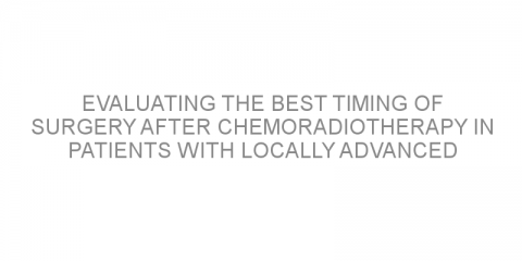 Evaluating the best timing of surgery after chemoradiotherapy in patients with locally advanced non-small cell lung cancer.