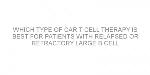 Which type of CAR T cell therapy is best for patients with relapsed or refractory large B cell lymphoma?