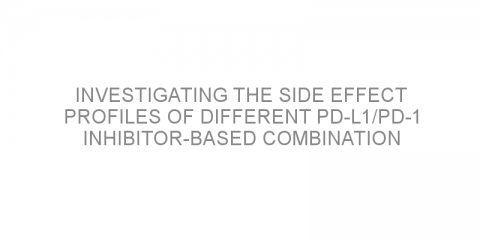 Investigating the side effect profiles of different PD-L1/PD-1 inhibitor-based combination therapies.