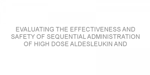 Evaluating the effectiveness and safety of sequential administration of high dose aldesleukin and ipilimumab in patients with metastatic melanoma.