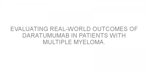 Evaluating real-world outcomes of daratumumab in patients with multiple myeloma.