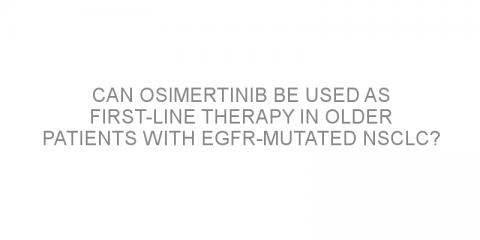 Can osimertinib be used as first-line therapy in older patients with EGFR-mutated NSCLC?