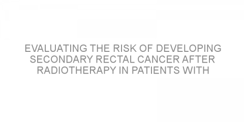 Evaluating the risk of developing secondary rectal cancer after radiotherapy in patients with prostate cancer.