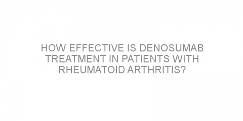 How effective is denosumab treatment in patients with rheumatoid arthritis?
