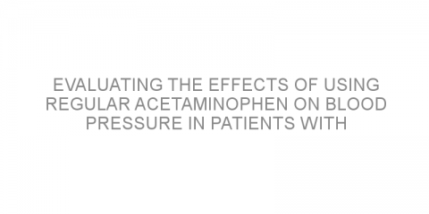 Evaluating the effects of using regular acetaminophen on blood pressure in patients with hypertension.