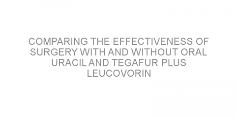 Comparing the effectiveness of surgery with and without oral uracil and tegafur plus leucovorin chemotherapy for patients with stage II colon cancer.