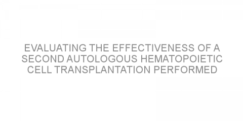 Evaluating the effectiveness of a second autologous hematopoietic cell transplantation performed with stem cells obtained after previous transplantation in patients with relapsed multiple myeloma.