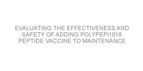 Evaluating the effectiveness and safety of adding PolyPepI1018 peptide vaccine to maintenance therapy in patients with microsatellite stable metastatic colorectal cancer.