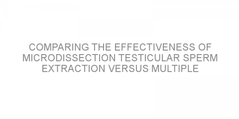 Comparing the effectiveness of microdissection testicular sperm extraction versus multiple needle-pass percutaneous testicular sperm aspiration in infertile men with non-obstructive azoospermia.