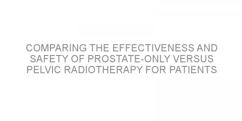 Comparing the effectiveness and safety of prostate-only versus pelvic radiotherapy for patients with prostate cancer spread to nearby lymph nodes.