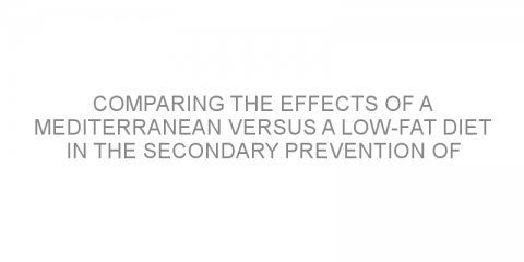 Comparing the effects of a Mediterranean versus a low-fat diet in the secondary prevention of cardiovascular events in patients with coronary artery disease.
