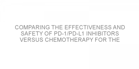 Comparing the effectiveness and safety of PD-1/PD-L1 inhibitors versus chemotherapy for the treatment of patients with non-small-cell lung cancer.