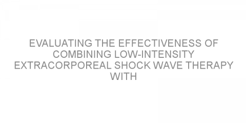 Evaluating the effectiveness of combining low-intensity extracorporeal shock wave therapy with vacuum erectile device for the treatment of patients with diabetes and erectile dysfunction.