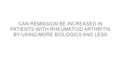 Can remission be increased in patients with rheumatoid arthritis by using more biologics and less corticosteroids under real-life conditions?