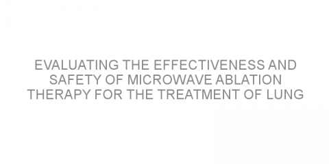 Evaluating the effectiveness and safety of microwave ablation therapy for the treatment of lung metastases in patients with colorectal cancer.