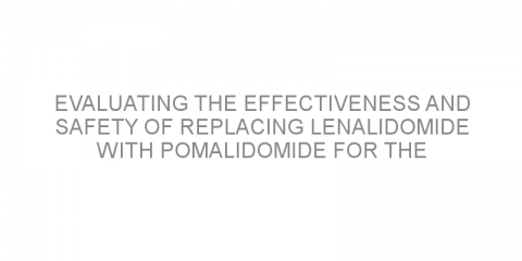 Evaluating the effectiveness and safety of replacing lenalidomide with pomalidomide for the treatment of patients with multiple myeloma who are unresponsive to a lenalidomide-containing combination regimen.