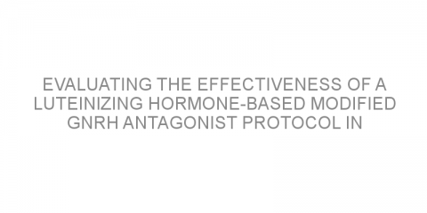 Evaluating the effectiveness of a luteinizing hormone-based modified GnRH antagonist protocol in patients with normal ovarian response undergoing in vitro fertilization treatment.