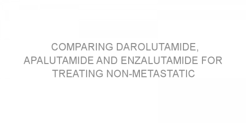Comparing darolutamide, apalutamide and enzalutamide for treating non-metastatic castration-resistant prostate cancer.