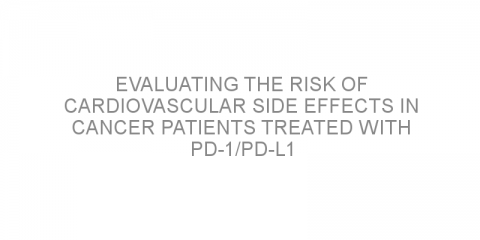 Evaluating the risk of cardiovascular side effects in cancer patients treated with PD-1/PD-L1 inhibitors.