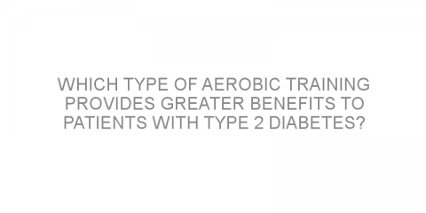 Which type of aerobic training provides greater benefits to patients with type 2 diabetes?