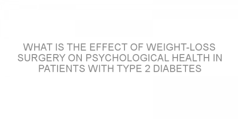What is the effect of weight-loss surgery on psychological health in patients with type 2 diabetes and obesity?