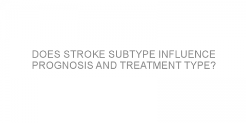 Does stroke subtype influence prognosis and treatment type?