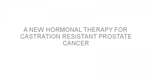 A new hormonal therapy for castration resistant prostate cancer