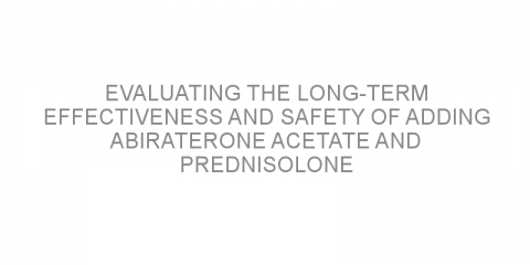 Evaluating the long-term effectiveness and safety of adding abiraterone acetate and prednisolone with or without enzalutamide in patients with metastatic prostate cancer starting androgen-deprivation therapy.