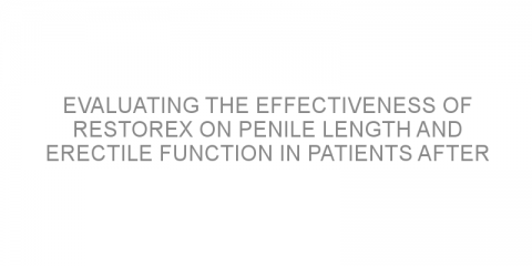 Evaluating the effectiveness of RestoreX on penile length and erectile function in patients after prostate surgery.