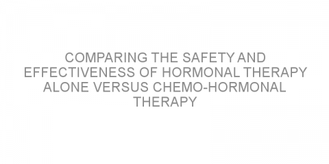 Comparing the safety and effectiveness of hormonal therapy alone versus chemo-hormonal therapy before prostate surgery in men with locally advanced prostate cancer