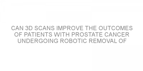 Can 3D scans improve the outcomes of patients with prostate cancer undergoing robotic removal of the prostate?