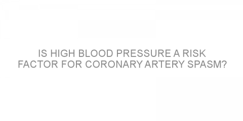 Is high blood pressure a risk factor for coronary artery spasm?