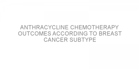 Anthracycline chemotherapy outcomes according to breast cancer subtype