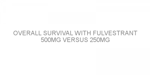 Overall survival with fulvestrant 500mg versus 250mg