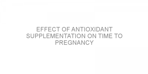 Effect of antioxidant supplementation on time to pregnancy