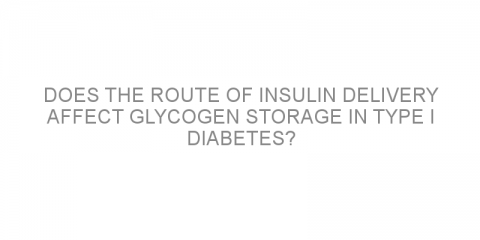 Does the route of insulin delivery affect glycogen storage in type I diabetes?