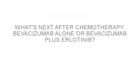 What’s next after chemotherapy: bevacizumab alone or bevacizumab plus erlotinib?