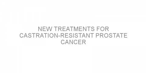 New treatments for castration-resistant prostate cancer