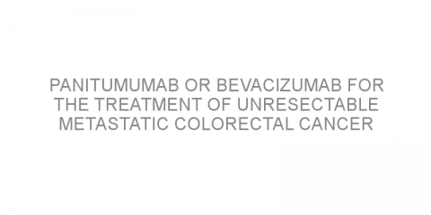 Panitumumab or bevacizumab for the treatment of unresectable metastatic colorectal cancer