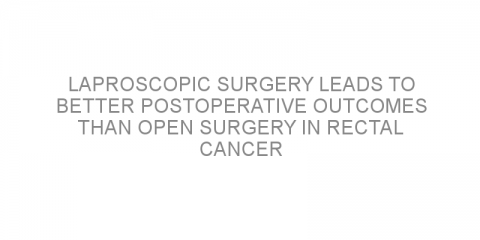 Laproscopic surgery leads to better postoperative outcomes than open surgery in rectal cancer