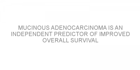 Mucinous adenocarcinoma is an independent predictor of improved overall survival