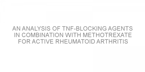 An analysis of TNF-blocking agents in combination with methotrexate for active rheumatoid arthritis