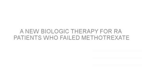 A new biologic therapy for RA patients who failed methotrexate