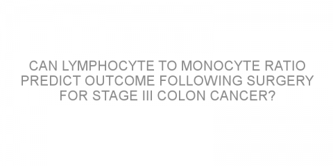 Can lymphocyte to monocyte ratio predict outcome following surgery for stage III colon cancer?