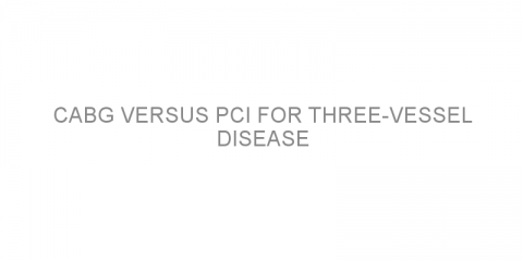 CABG versus PCI for three-vessel disease