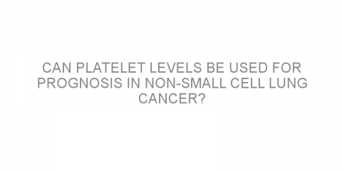 Can platelet levels be used for prognosis in non-small cell lung cancer?