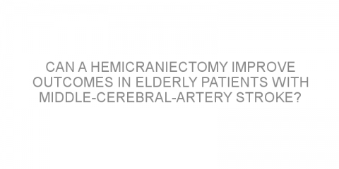 Can a hemicraniectomy improve outcomes in elderly patients with middle-cerebral-artery stroke?