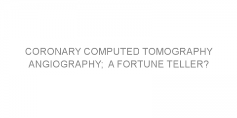 Coronary computed tomography angiography;  a fortune teller?