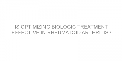 Is optimizing biologic treatment effective in rheumatoid arthritis?